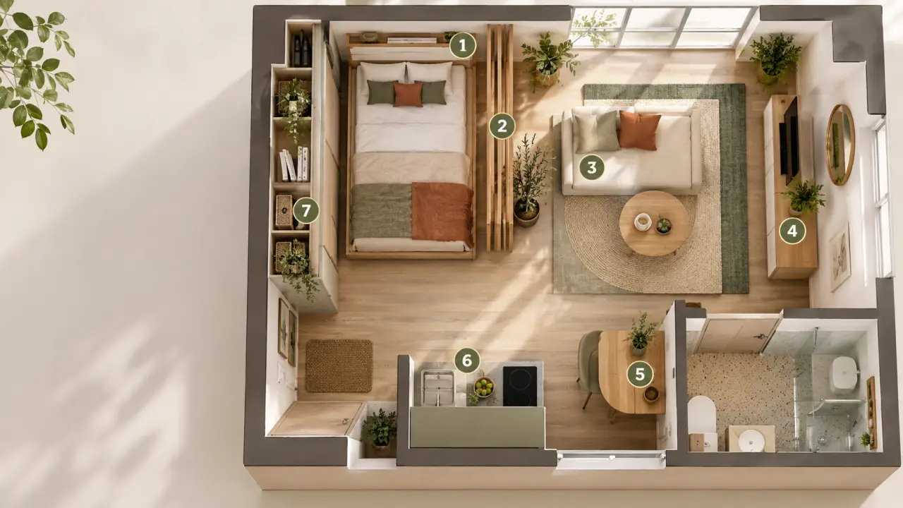 Petit studio : 7 règles d'or pour transformer votre espace en deux-pièces fonctionnel