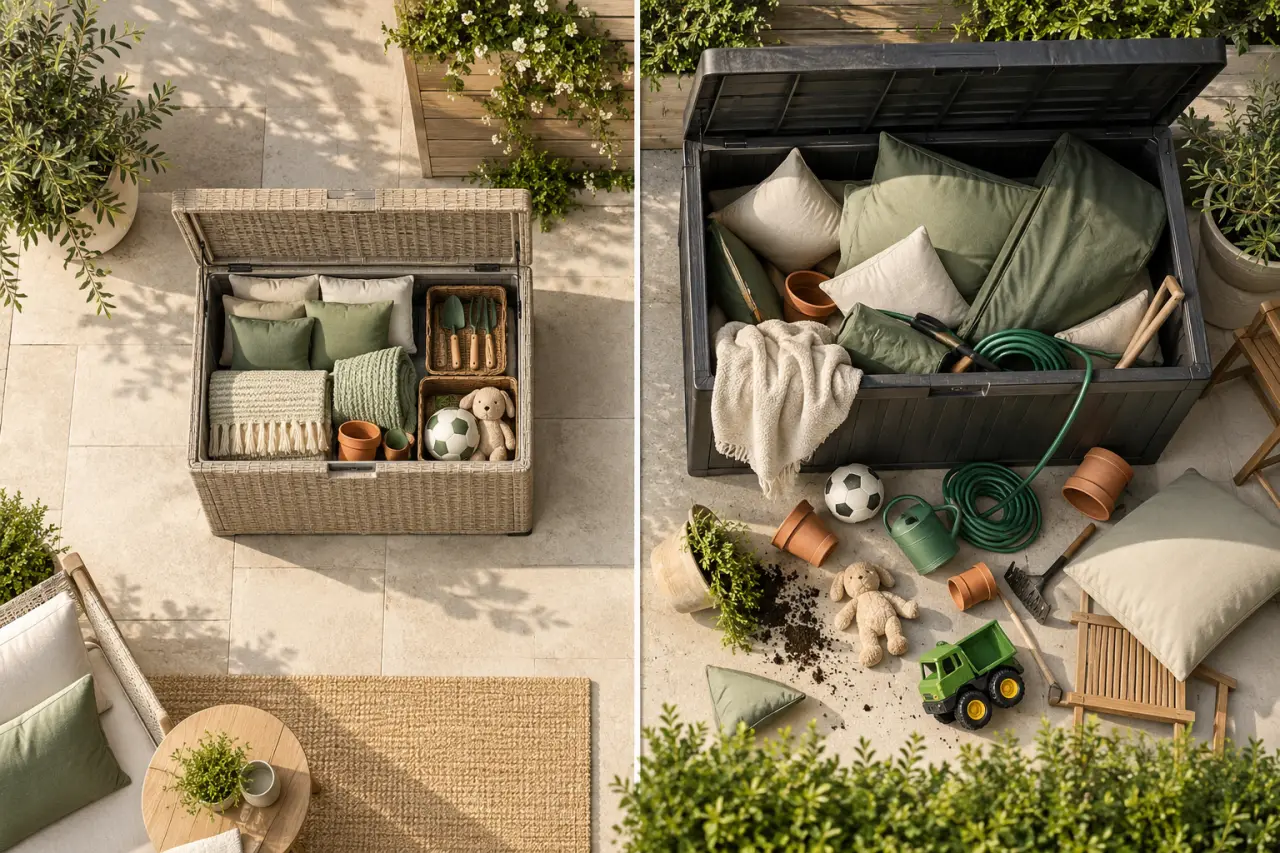 Meubles de jardin rangement : le bon format libère l’espace, le mauvais l’encombre