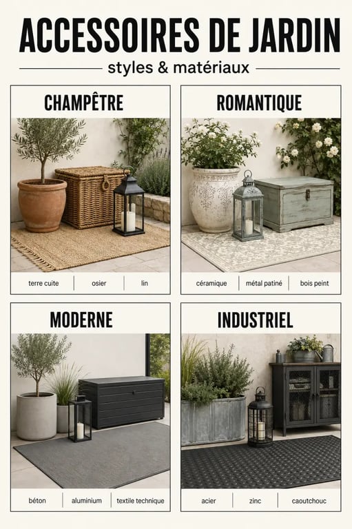 Accessoires jardin et styles pour aménager un espace extérieur